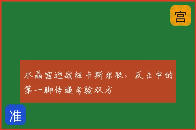 水晶宫迎战纽卡斯尔联，反击中的第一脚传递考验双方
